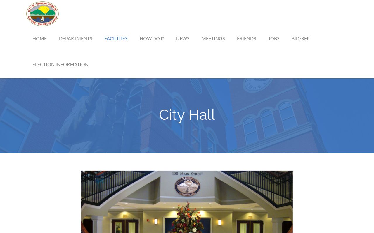 Cumming docket search City Hall civic context