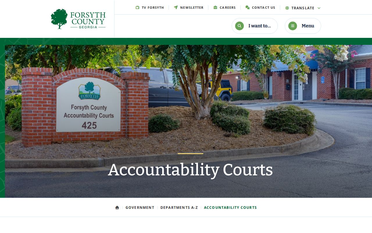 Forsyth County criminal docket accountability courts overview