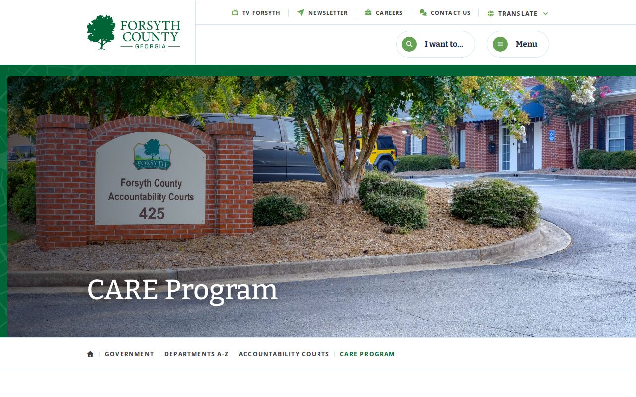 Forsyth County criminal docket CARE program information