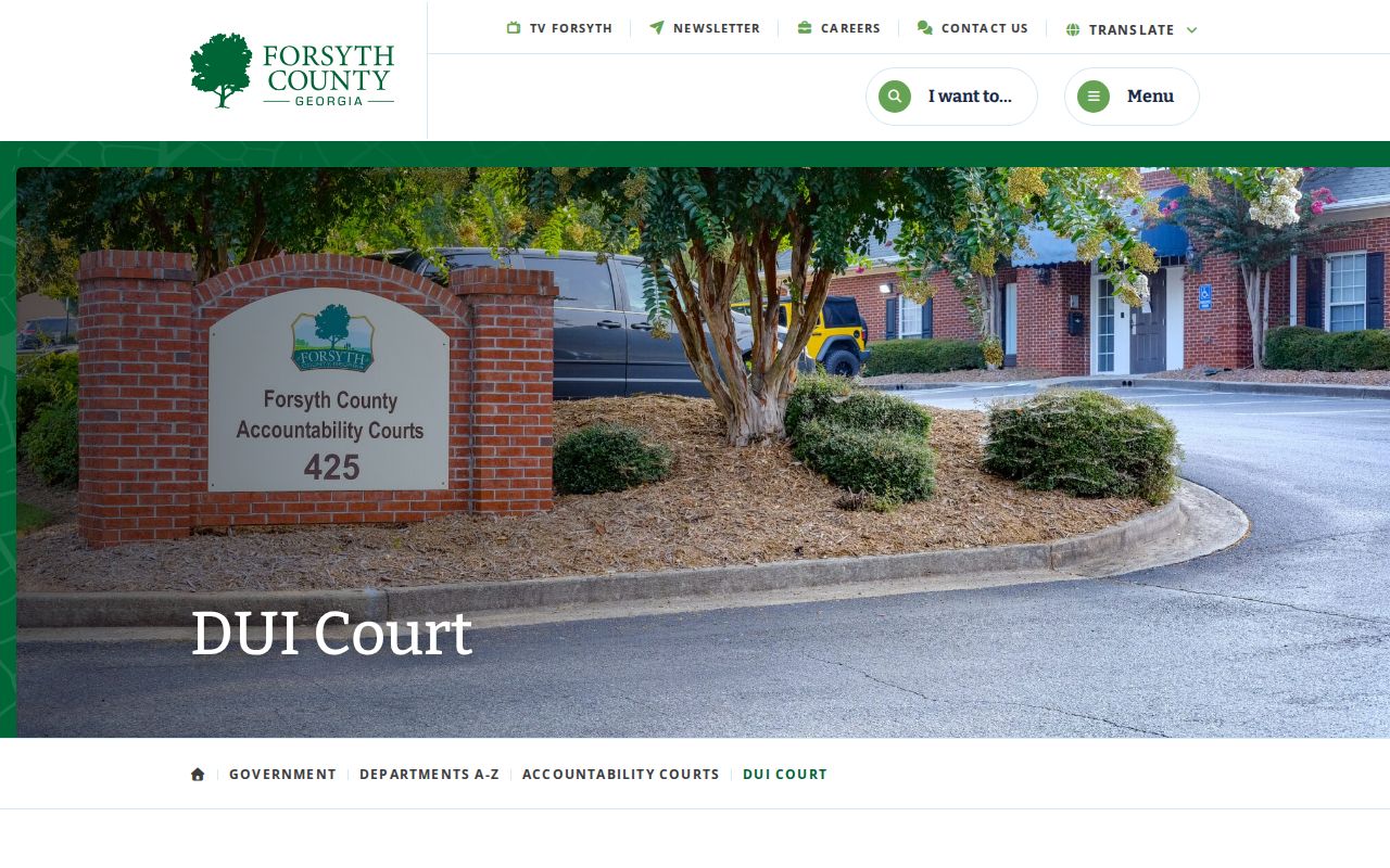 Forsyth County criminal docket DUI Court program
