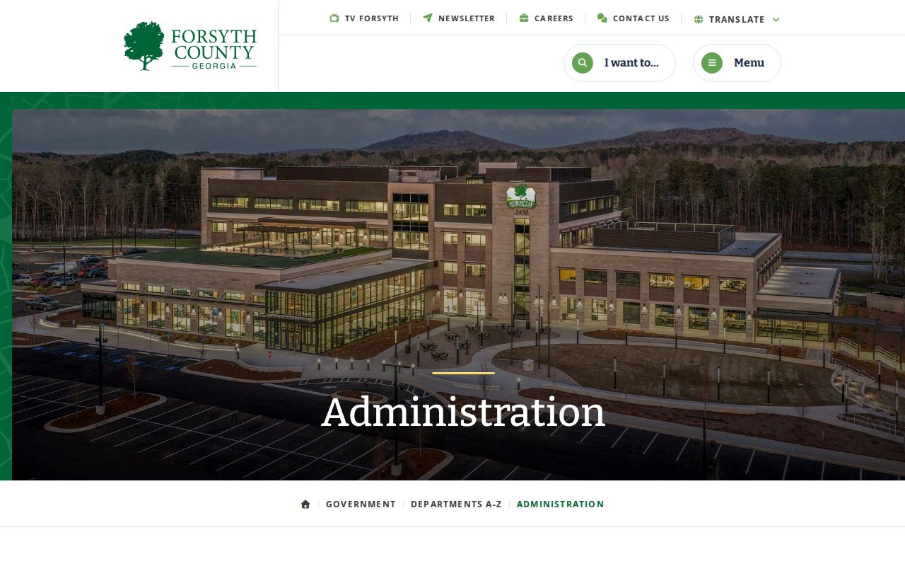 Forsyth County court docket county administration context